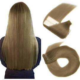 Tape Extensions Real Hair 100% Natural Real Hair Extensions Tape Remy Hair Extension Tape in Seamless Straight Skin Weft Extensions Real Hair 10# 18 Inches (45 cm) 20 Pieces 40 g