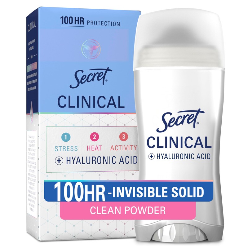 Secret Clinical Strength 100HR Sweat & Odor, Invisible Solid Antiperspirant