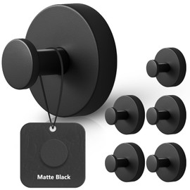 Shower Hooks for Inside Shower,Suction Cup Hooks for Glass Window,Removable Towel Hooks for Bathrooms,6 Packs(Black)