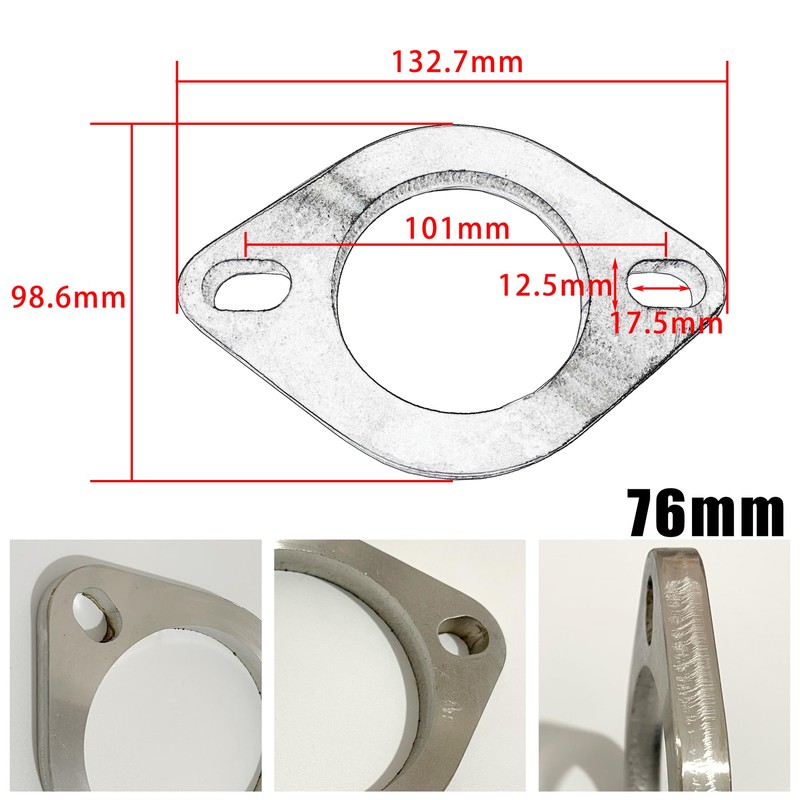 Moderno La Terre Press Flange Muffler Flange Universal Weld Exhaust