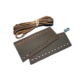 Marks Custom Designs Brown Leather Motorcycle Lever Cover Set for HD No Fringe