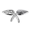 Chrome Skull Teardrop Aluminum Rearview Side Mirrors fits for Harley
