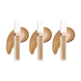 FLOWER Beauty Light Illusion Full Coverage Concealer | Hydrating, Weightless Formula Conceals, Corrects, Covers Dark Circles, Imperfections, Fine Lines and Fatigue | All-Day Wear – Deep (Pack of 3)