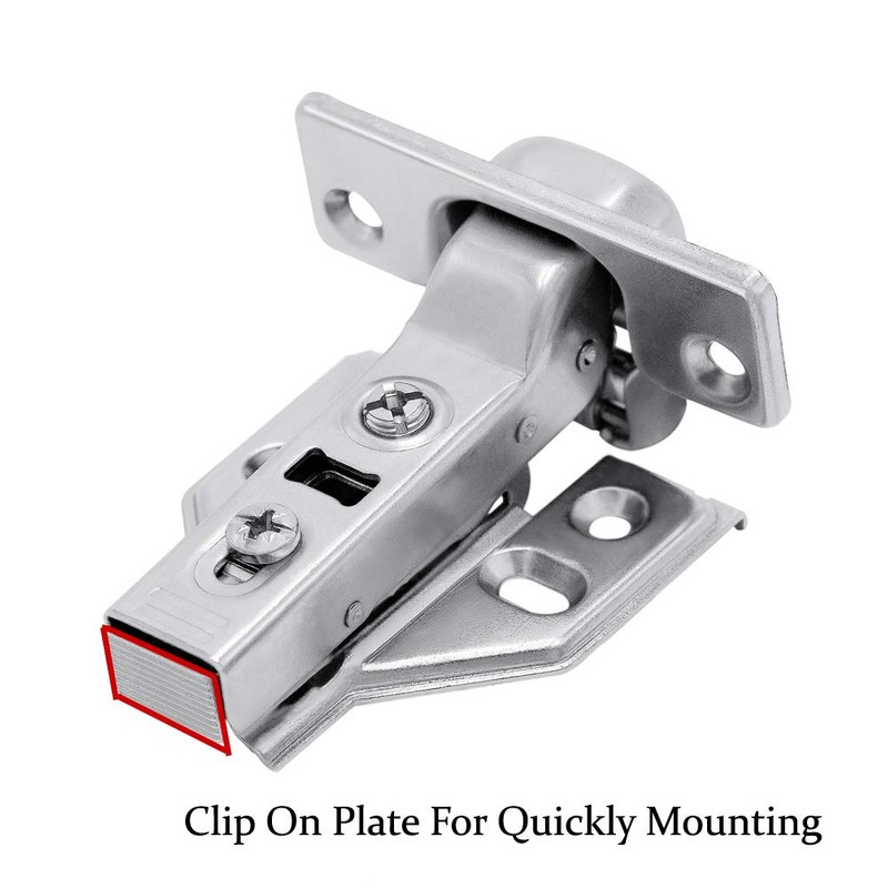 Luokim 2pcs Soft Close Cabinet Concealed Hinges European Half Overlay,110