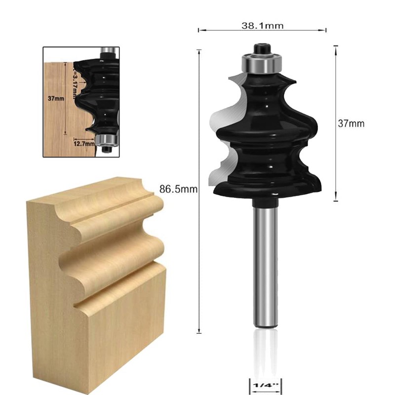 MAYLINE Router Bits Sets 1/4 Inch Shank 5 PCS, Woodwork