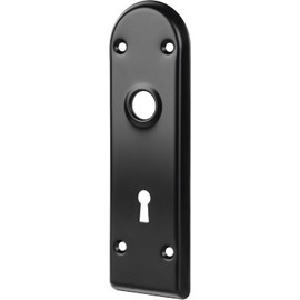 Paquete de 2 Placas de Cerradura de embutir semiovaladas para Puertas Interiores, reemplazo de Cubierta de pomo de Puerta de embutir de Estilo Antiguo, Placas de embellecedor de