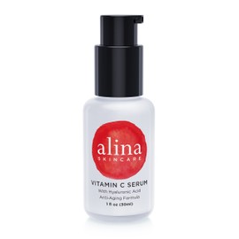 Alina Skin Care Award Winning & Dermatologist Recommended Vitamin C Serum for Reduction of Fines Lines & Wrinkles. Enhances Skin Radiance, Texture and Skin Tone,White 1.0 Ounce