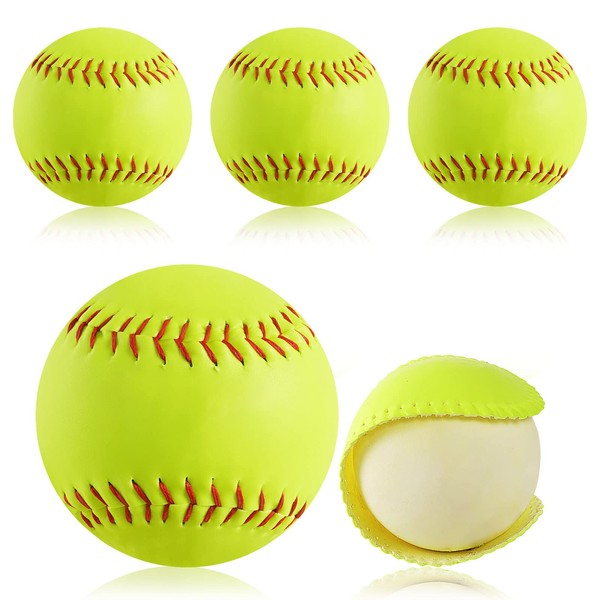 Softballs 12 Inch Sports Practice Softballs 4 Pack Official Size