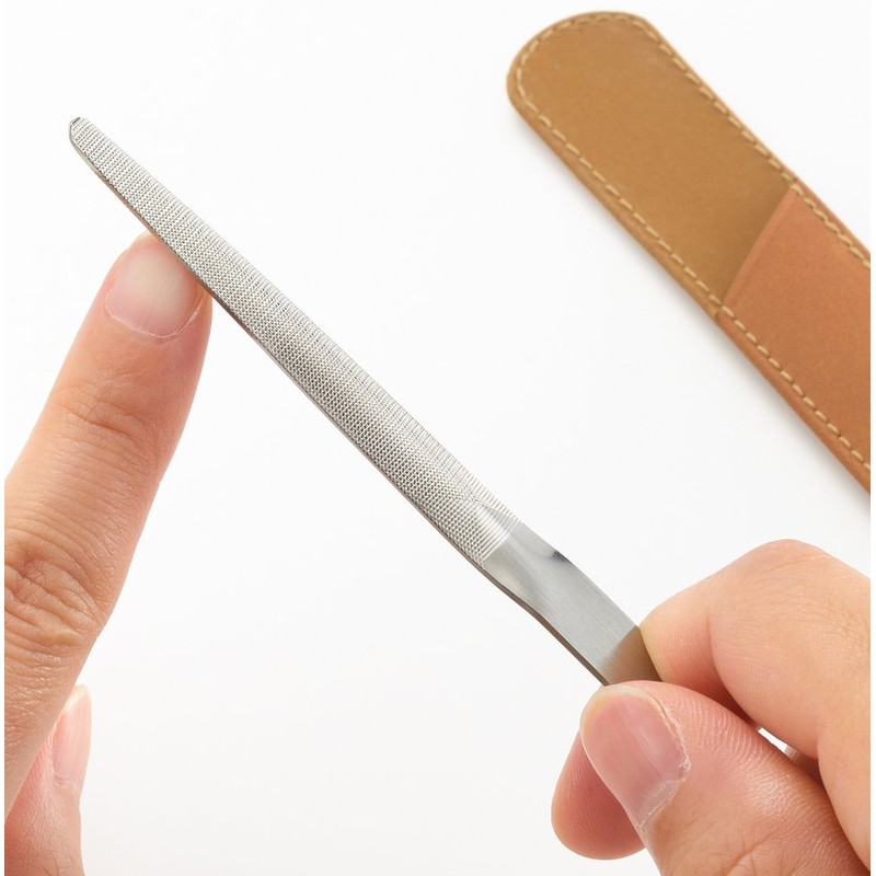 Yoshikawa Tsubame Sanjo YJ2121 Nail File (Case Included), Stainless Steel,