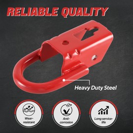 HIMARKLIF 2PCS Tow Hooks Accessories Red Compatible with Ford F150 2015 2016 2017 2018 2019 Replace#: FL3Z17N808A FL3Z-17N808-A