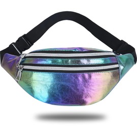 Bum Bag Belt Bag, Bum Bag Fashion Bum Bag 80s Women's PU Leather Waterproof Waist Bag with Adjustable Strap for Women Girls Travel Party Sports Hiking, coloured, Fashions