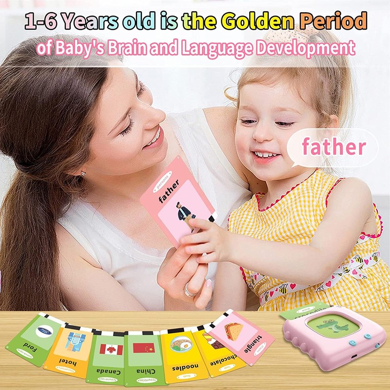 ABC Learning Toddler Girl Toys Talking Flash Cards with 510