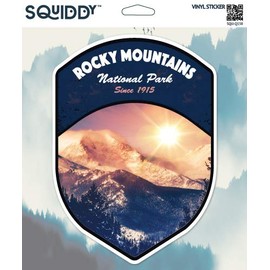 Squiddy Rocky Mountains National Park - Vinyl Sticker for Car, Laptop, Notebook (5" Tall)