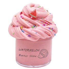 New Slime Toy Watermelon Scented Taffy Stretchy Butter Slime, Soft and Non-Sticky (7oz 200ml)