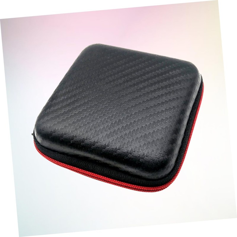 MERRYHAPY Shockproof Square Earphone Case Zipper Lightweight Earbuds Protective Case