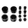 Paxanpax PCK686 Universal Black/Stainless Steel Oven Knob Kit with Two
