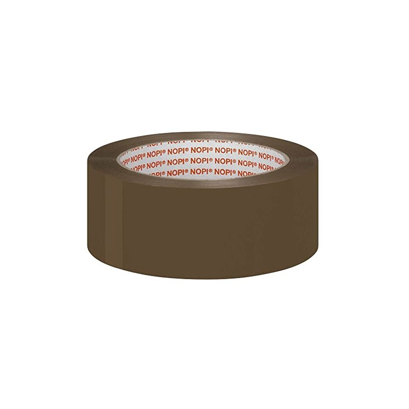 Nopi Universal Rolls of Brown/Buff Packing Tape, 66 m x