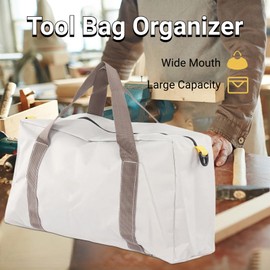 Tool Bag, Large Capacity Storage, Wear Resistant, Portable and Universal, Professionals Choice, Convenient Wide Mouth for Auto Repair, Woodworking, Technicians (20in)