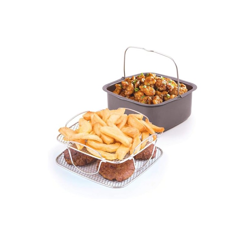 Nuwave 2pc Brio Air Fryer Cooking Accessory Kit, Reversible Rack