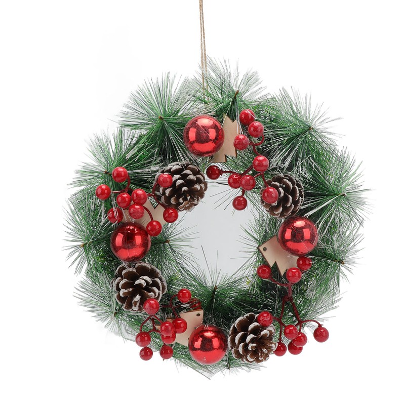 Christmas Wreath Hand Made Simulation Pine Cone Wreath Christmas Gift