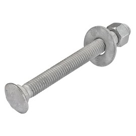 1/2" x 5" (25 Pack) Galvanized Carriage Bolt Kit, Hot Dip Galvanized for Exterior Use by Makers Bolt