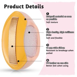 ZEYIYER 5 PCS Makeup Sponges for Foundation, Cushion Puff for Foundation and Powder, Fluffy Teardrop Latex Foundations Applicator for Liquid Cream Powder