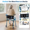 Walkers for Seniors with Seat, Lightweight Folding Space Saver Mobility