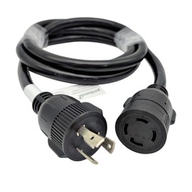 Parkworld 886009A L5-30P Male to L14-30R for Home Back Power Transfer Switch or House Panel (8FT)