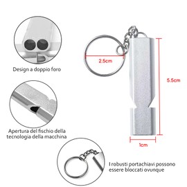 UAMLVCN Pack of 4 Whistles, Dog Whistle, Loud Emergency Strong Whistle with Emergency Whistle, Outdoor Camping, Referee, Camping, Kayak, Rescue Indicator