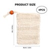 4 PCS Seifensäckchen Bio, Seifensäckchen für Feste Seife, Bio Sisal