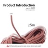 3 Colours 5 m x 3 mm Leather Cord, Faux