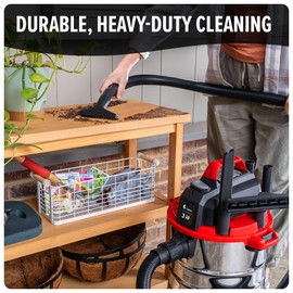 Dirt Devil 6 Gallon Corded Wet Dry Shop Vacuum, Portable, Heavy Duty Vacuum for Garage, Home, Workshop or Vehicle, Durable Design with Versatile Tools, Wet/Dry Shop Vac