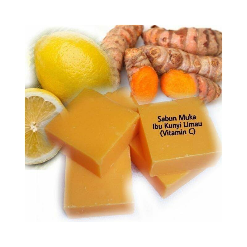 Alazo Sabun Ibu Kunyit Limau untuk hilangkan jerawat batu/ jerawat
