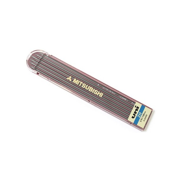 Uni Drop Holder Type Pencil Lead, 2.0mm, 2H (ULN2H)