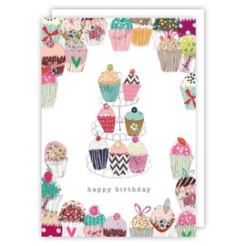 Piet Card Happy Birthday Cupcakes
