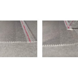 Wowfit 50 Count 9x12 inches Clear Cellophane Plastic Bags, Resealable Self-Sealing Cello Bags Great for Clothes, Shirts, Pants, Foods, Flyers, More (9 x 12 with reinforced sides)