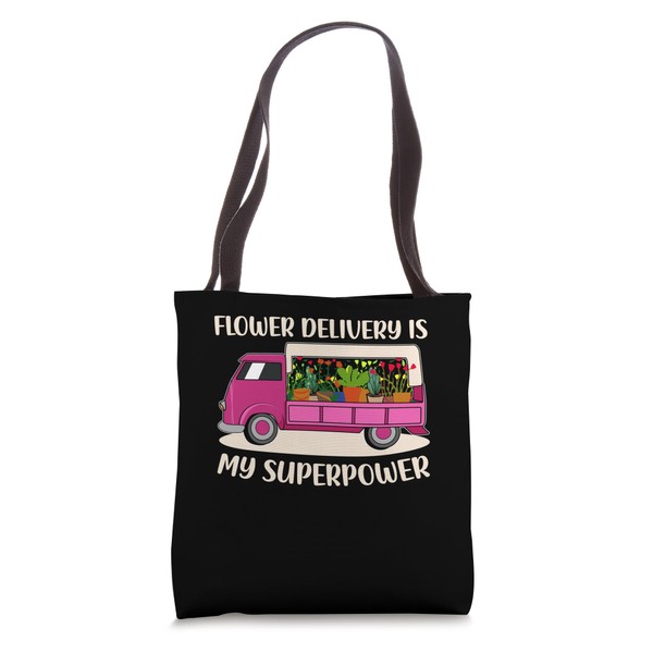 Flower Delivery Florist Truck Lover Pink Awesome Driver Mom Tote