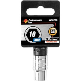 Performance Tool W38210 6-Point Socket, 3/8-Inch Drive, 10mm