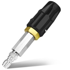 7-12 GPM High Pressure Twist Nozzle, Adjustable Downstream Soft Wash Nozzle, Used In Conjunction With High-Pressure Water Gun,For Cleaning High Walls,Twist Nozzle Can Rotate 60 Degrees To Spray