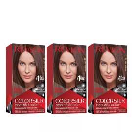 REVLON Colorsilk Color Permanent Hair Dye, 27 Deep Rich Brown (Pack of 3)