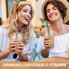 100 Pcs Jumbo Smoothie Straws, Disposable Wide Plastic Drinking Straws, Colorful Plastic Straws for