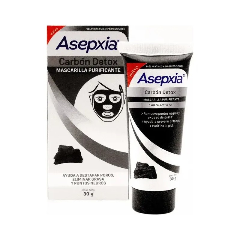Asepxia Carbon Detox mascarilla para piel mixta peel off 30g