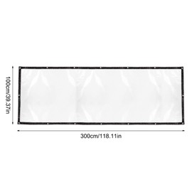 Clear Waterproof Tarps, Heavy Duty Transparent Tarpaulin with Eyelets, Plastic Rainproof Tarp Cover with Grommets for Camping Fishing Gardening Patio Supplies(100 * 300cm)