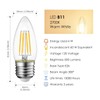 LVWIT B11 LED Filament Bulb E26 Candelabra Medium Base 2700K