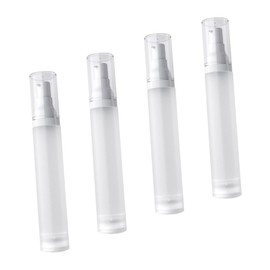 BIUDECO 4pcs Matte Airless Lotion Pump Bottles Refillable Vacuum Cosmetic Dispenser for Travel and Daily Use for Creams Serums and Lotions