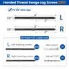 Muzata 40Pack 1/8" Black Swage Lag Screws Left & Right