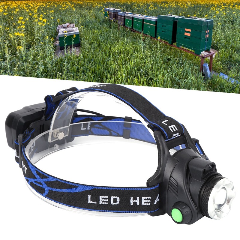 LED Headlamp USB Rechargeable Head Light Flashlight for Outdoor Camping
