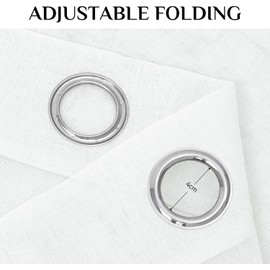 SUHOMMY Cortinas Translúcidas para Salón, 2 Piezas Cortinas Salon Blanco, 135 x 240cm Cortinas Translucidas Equilibrar La Privacidad y La Luz para Dormitorio, Habitación, Modernas, Frescas