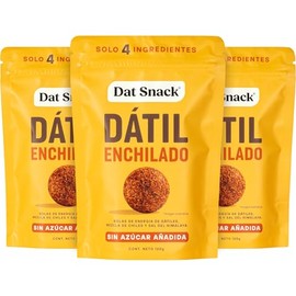 Dat Snack Bolas de Energía de Dátil Enchilado, Snack Saludable Sin Azúcar Añadida, Solo 4 Ingredientes con Fibra y Bajas en Sodio (3 Pack, 360g total)