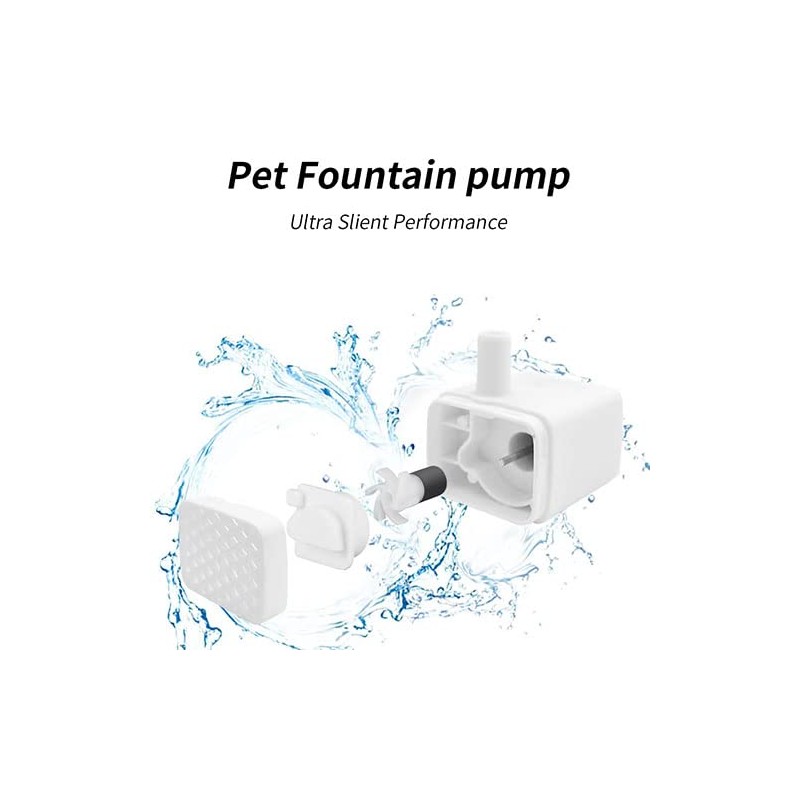 Water Pump for Pet Fountain,Smart cat Water Fountain-White HB-200